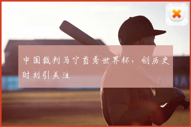 中国裁判马宁首秀世界杯,创历史时刻引关注