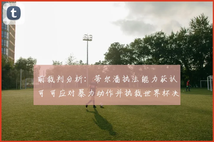 前裁判分析:蒂尔潘执法能力获认可 可应对暴力动作并执裁世界杯决赛